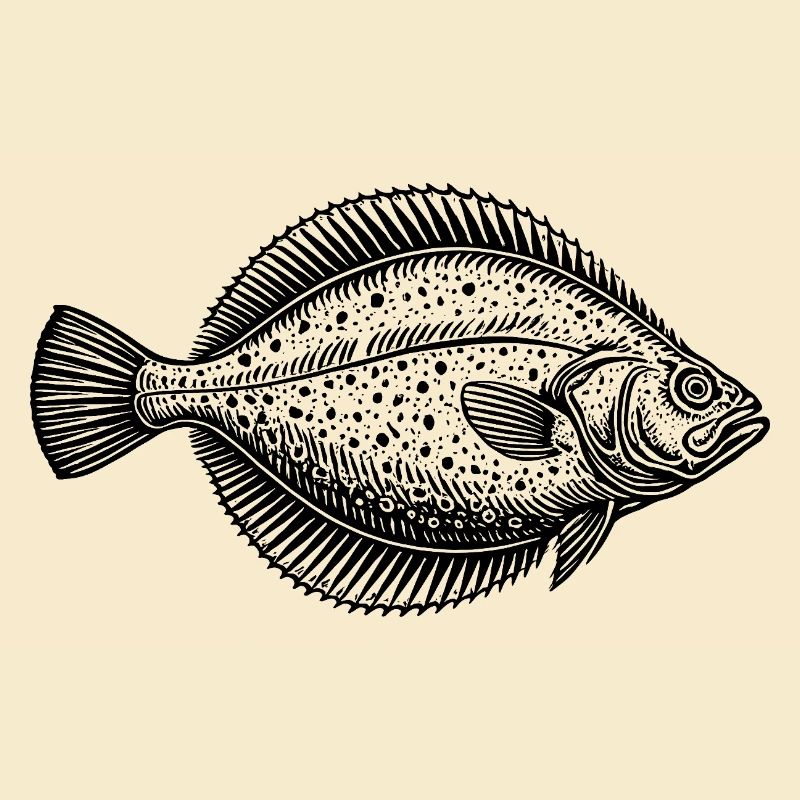 Target Fish Flounder - Fish - Angler Gift