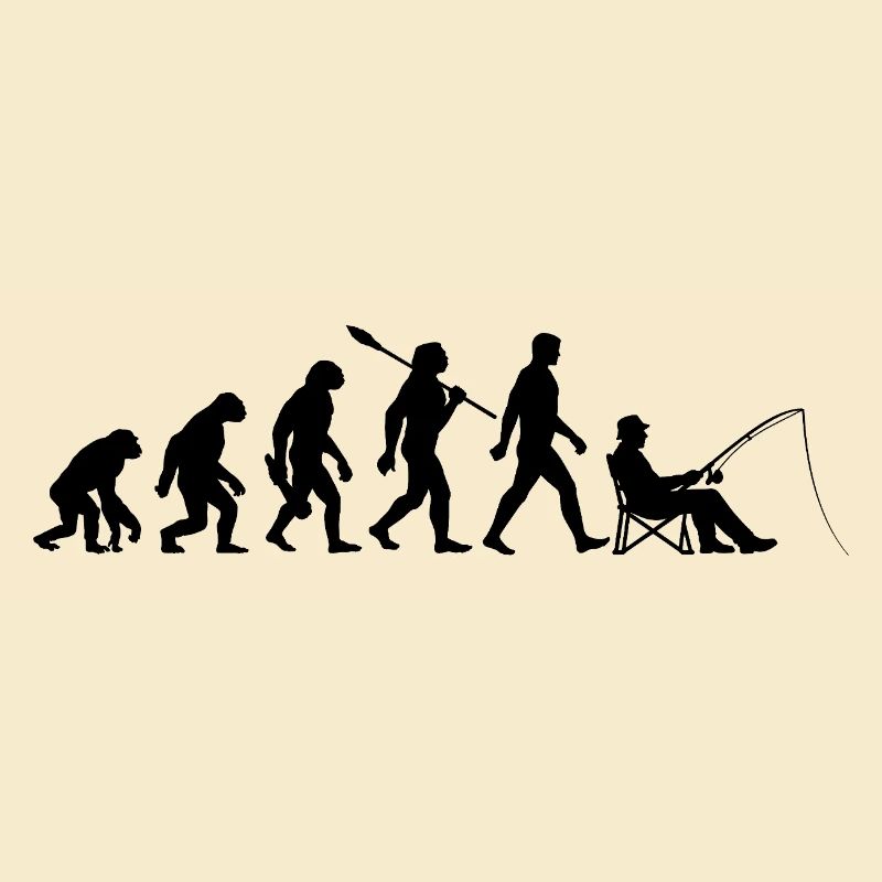 Evolution - angeln, Angler Geschenk