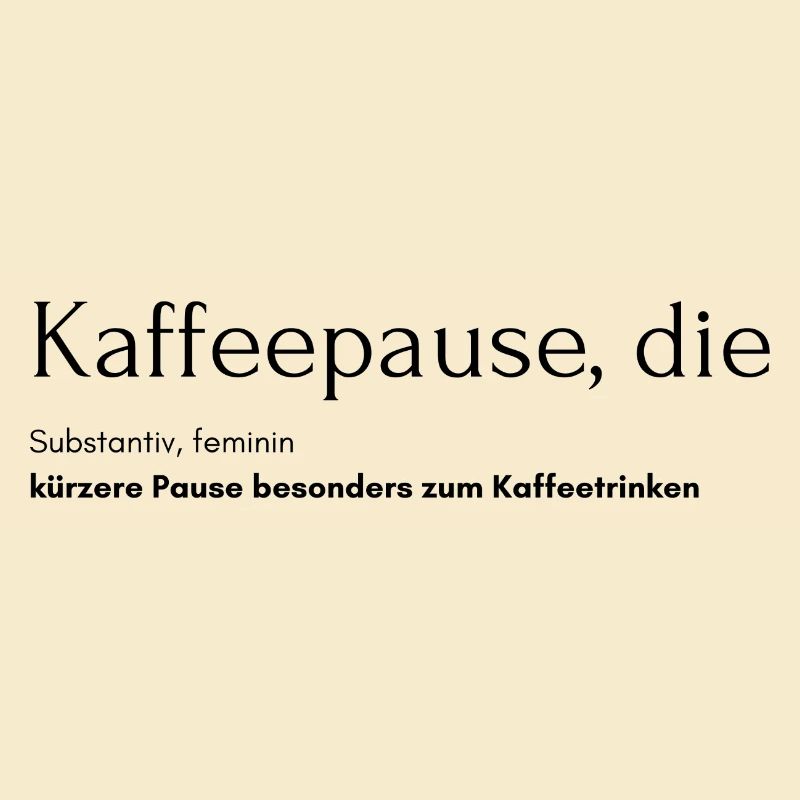 Kaffeepause, die