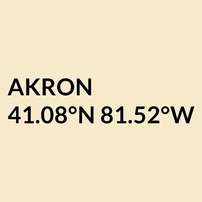 Akron, Ohio, USA Coordinates