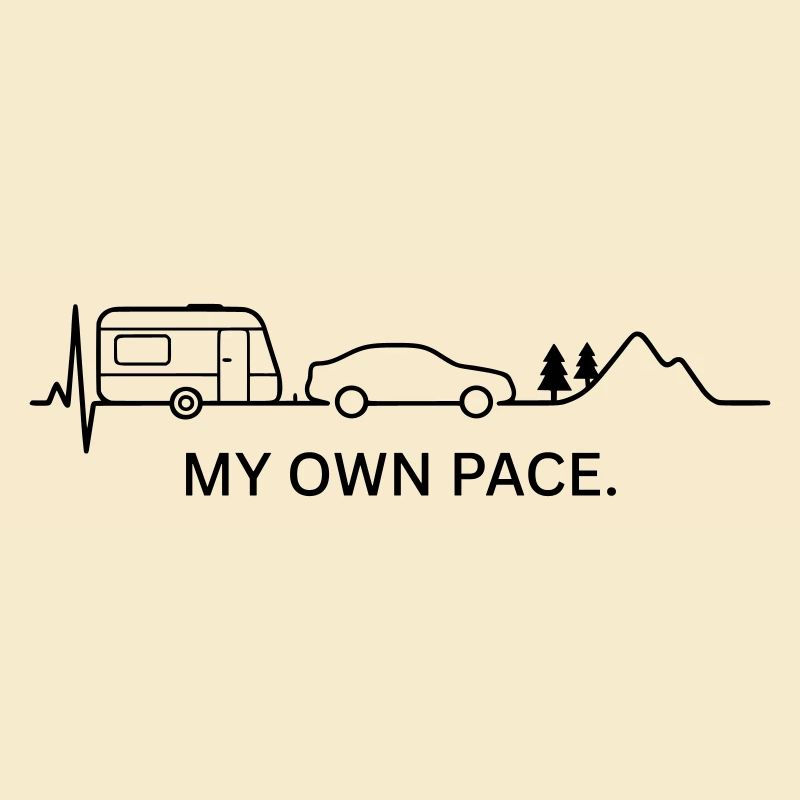 À MON PROPRE RYTHME. (Caravan - ECG - couleur personnalisable)