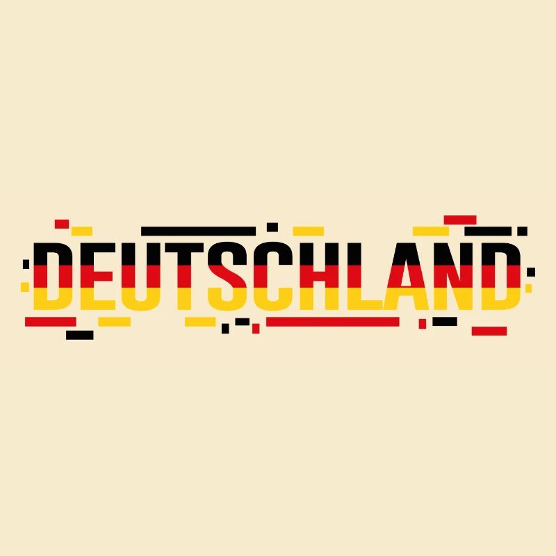 DEUTSCHLAND – Glitch Flag Style Typography