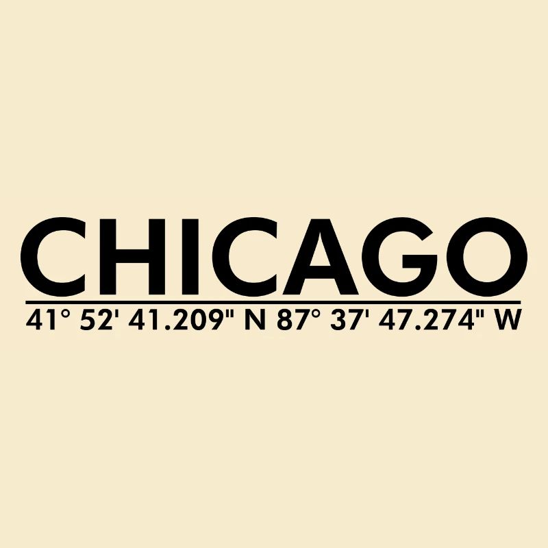 Chicago Coordinates T-Shirt Design
