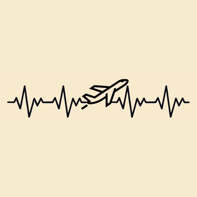 Flugzeug Pilot EKG Herzschlag