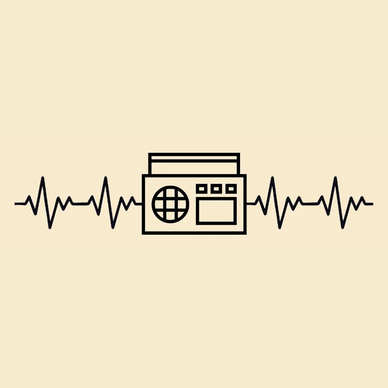 Ghetto blaster ECG heartbeat