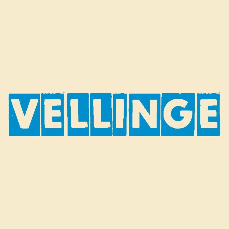Vellinge – Blue Text Design
