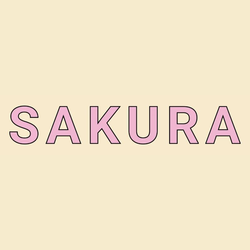 Sakura Pink Font on Black