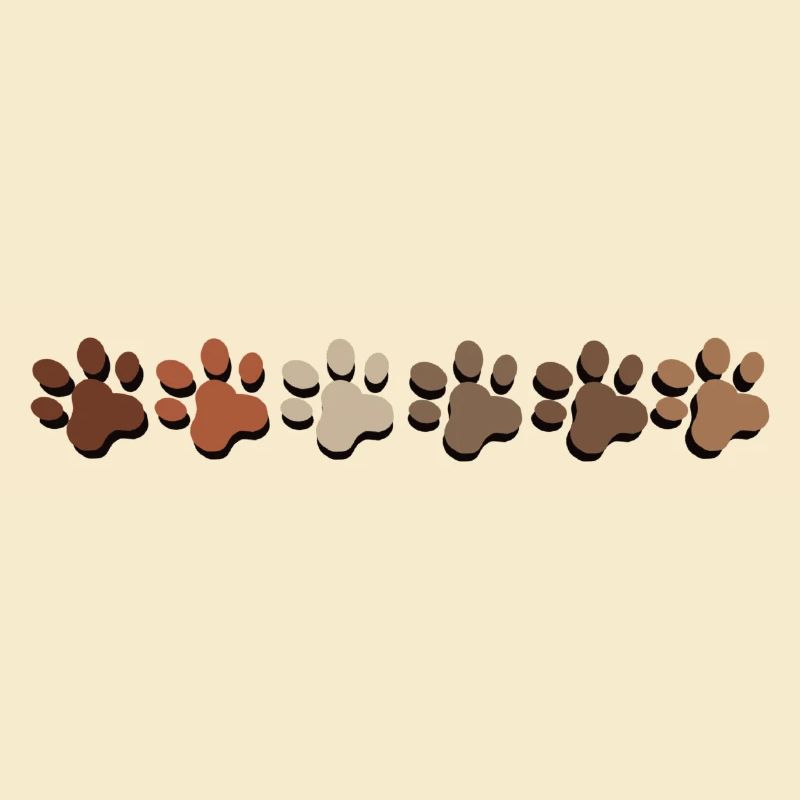 Empreinte de patte chien chat dégradé marron