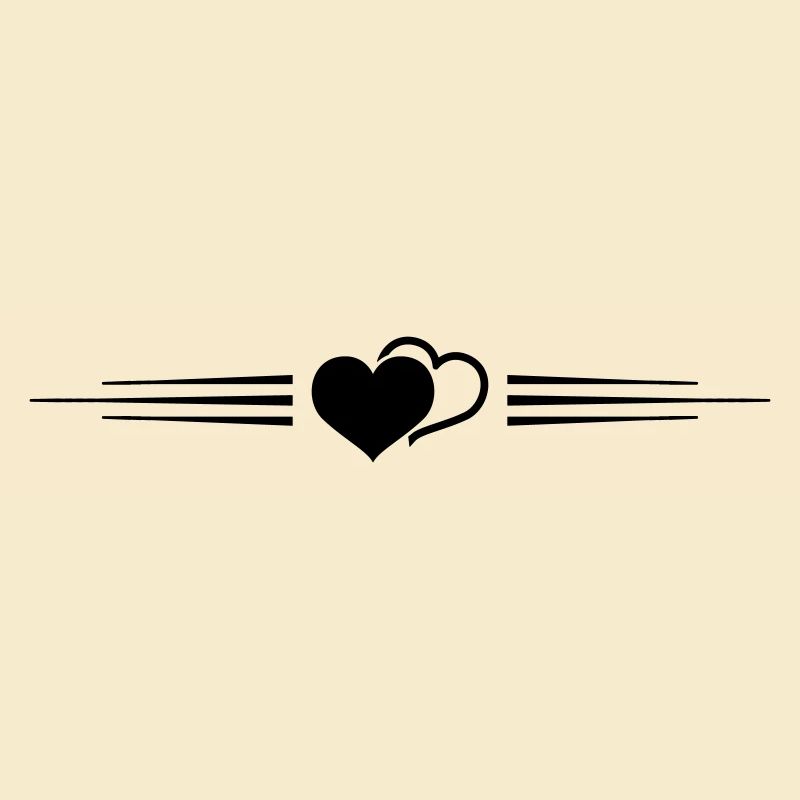 Ligne de symbole de cœurs