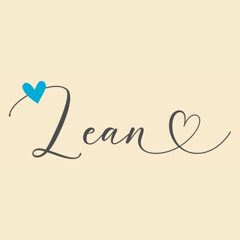 Lean Name First Name Calligraphy Heart