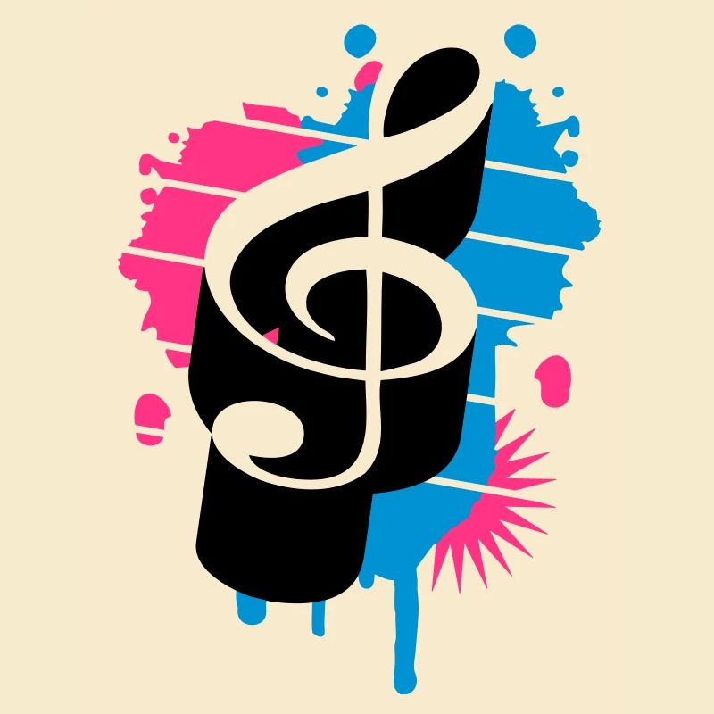 une clé de sol comme un graffiti