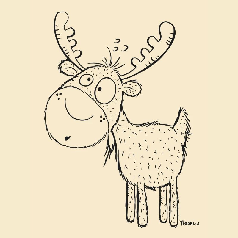 Lustiger Elch - Elche - Hirsch - Reh - Geschenk