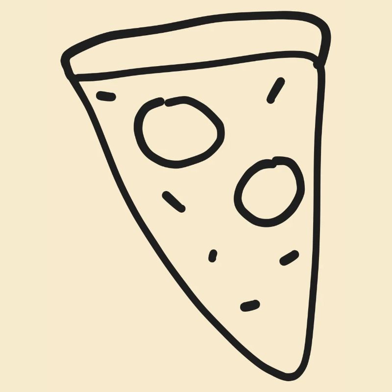 Pizza Slice Line Drawing