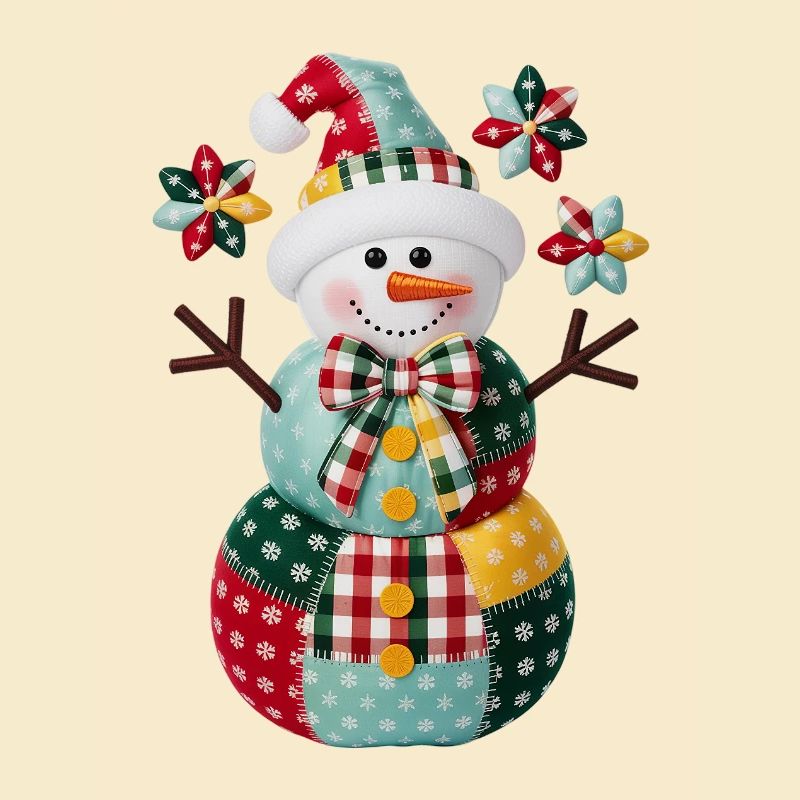 Patchwork Schneemann Feiertagsstimmung