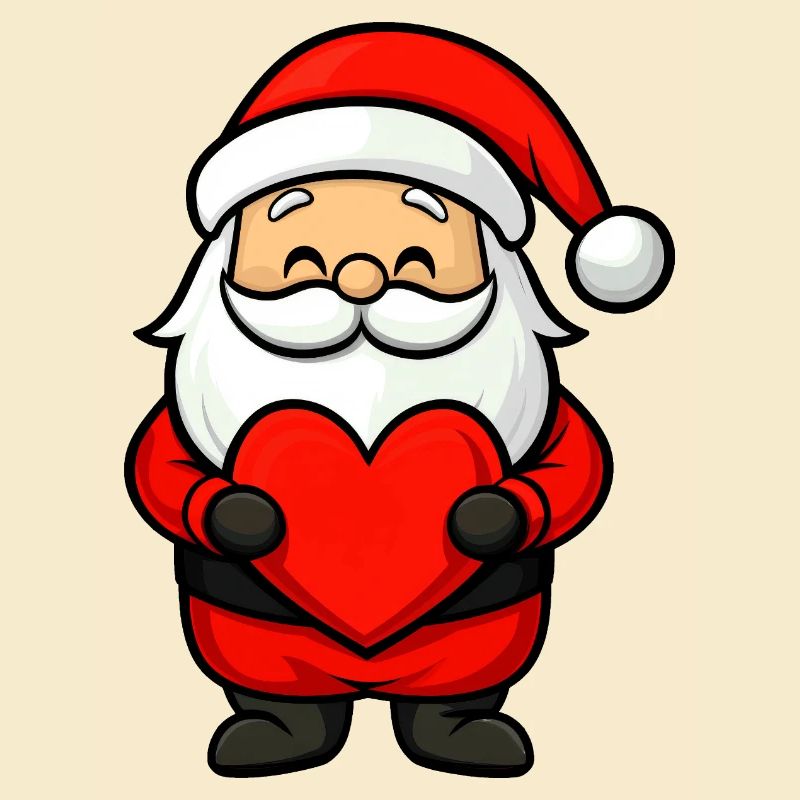 Weihnachtsmann mit Herz