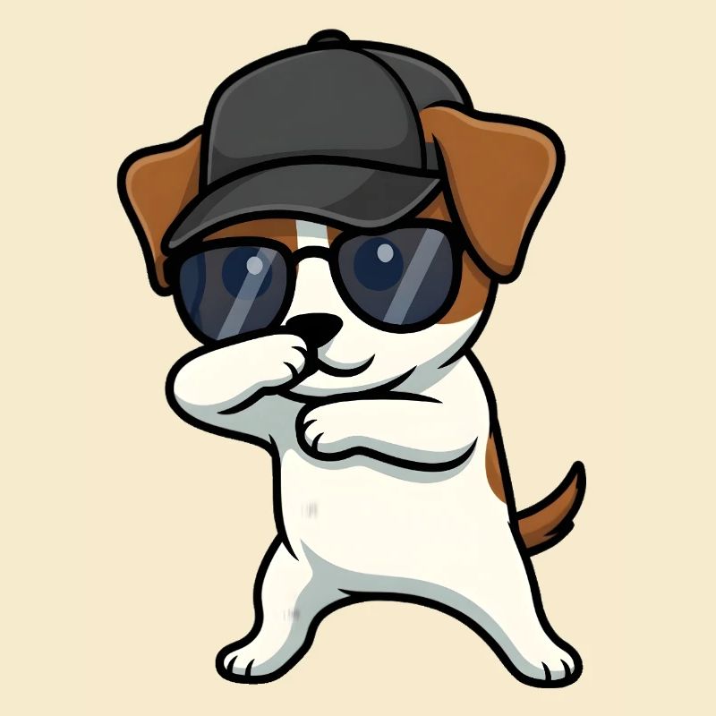 Dabbing Jack Russel Terrier