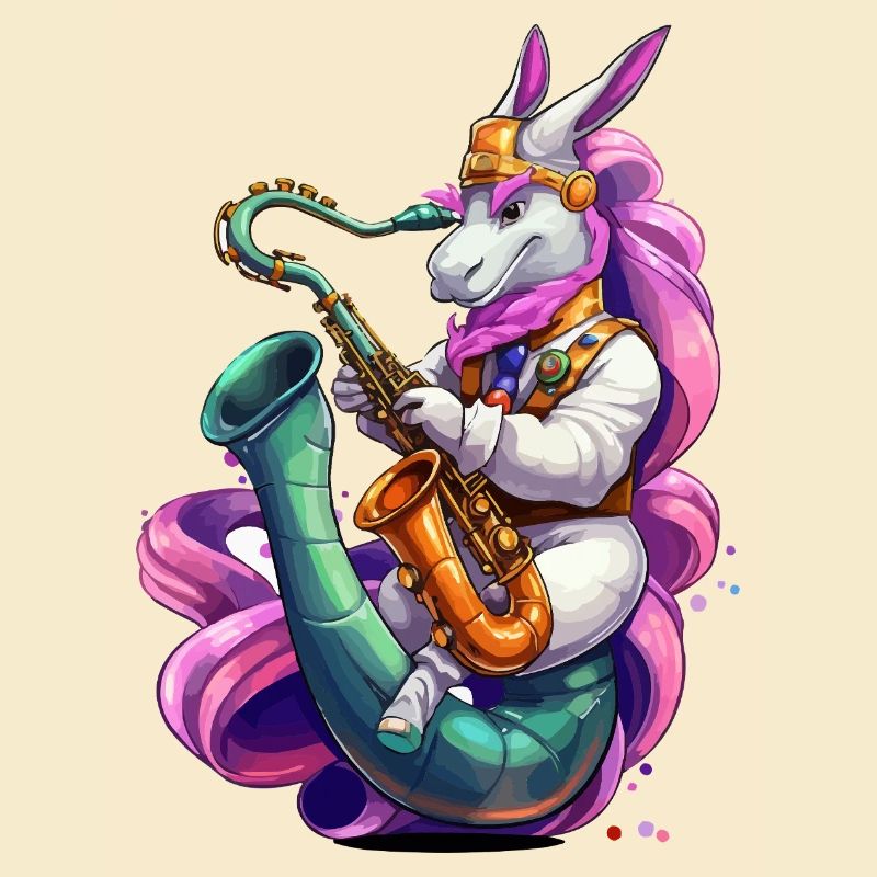 Funkelndes Einhorn Saxophon