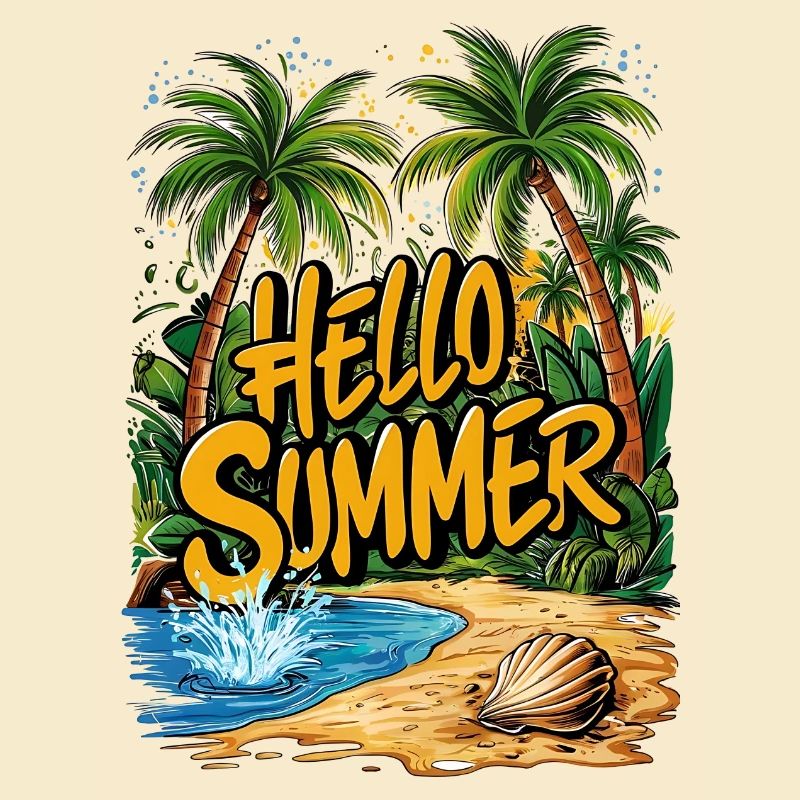 Scène de plage tropicale d’été