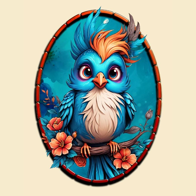 Vibrant Blue Bird