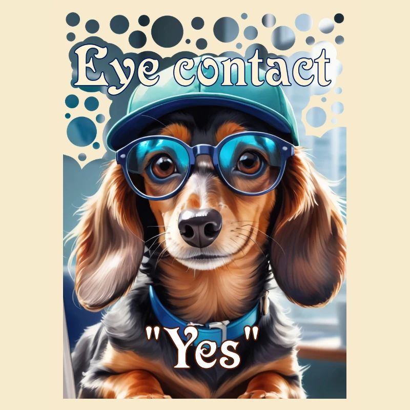 Teckel Look Teckel avec capuchon Lunettes élégantes