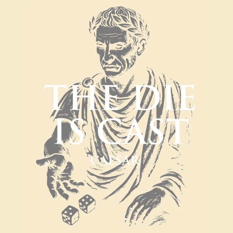 Roman Caesar Zitat verspieltes Design