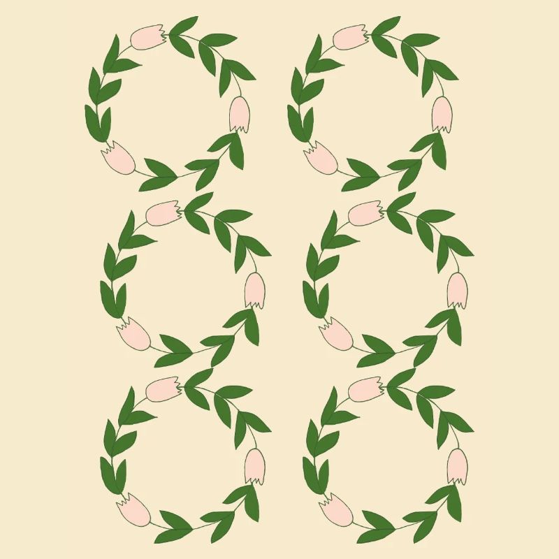 Blumenmuster in Gräser-Form