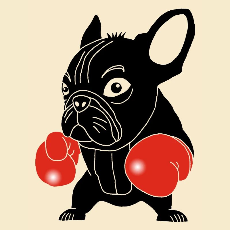 Schwarzer Hundeboxer