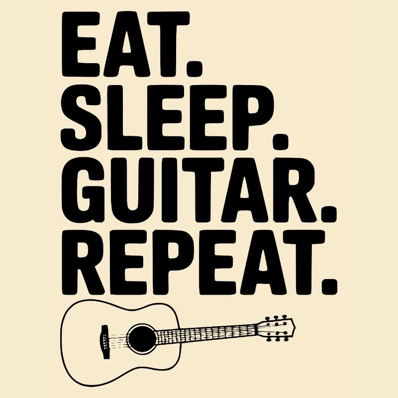 Manger. Dormir. Guitare. Répéter.
