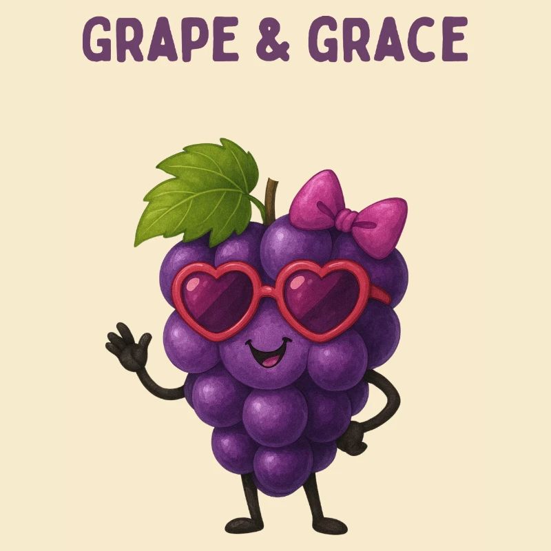 Grape Grace - Grape with Heart Glasses