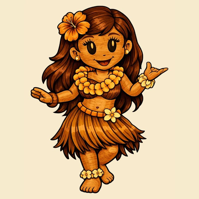 Hula-Tänzerin Hawaii-Stil