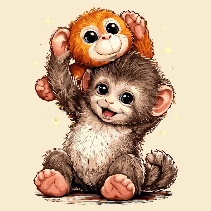 Mème japonais du Singe Mignon