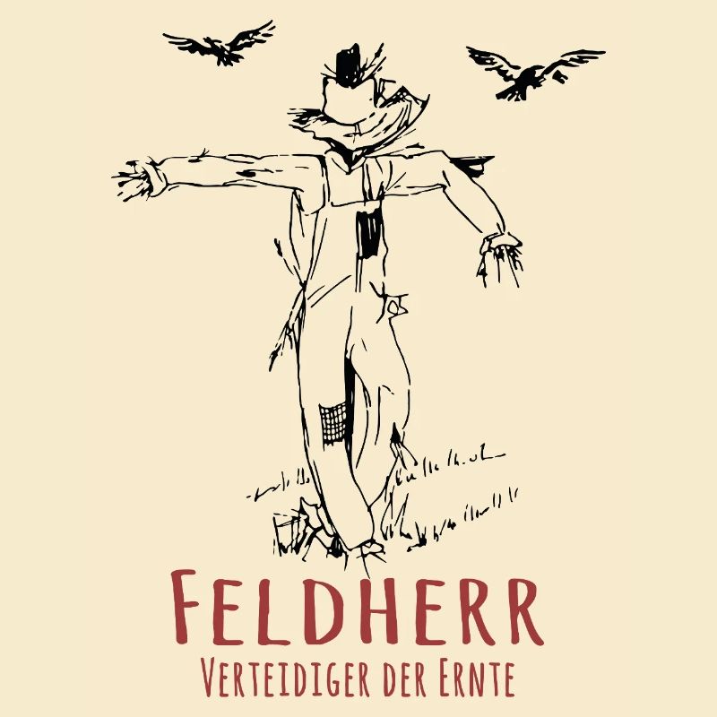 Feldherr Vogelscheuche Lustiger Ernte Spruch