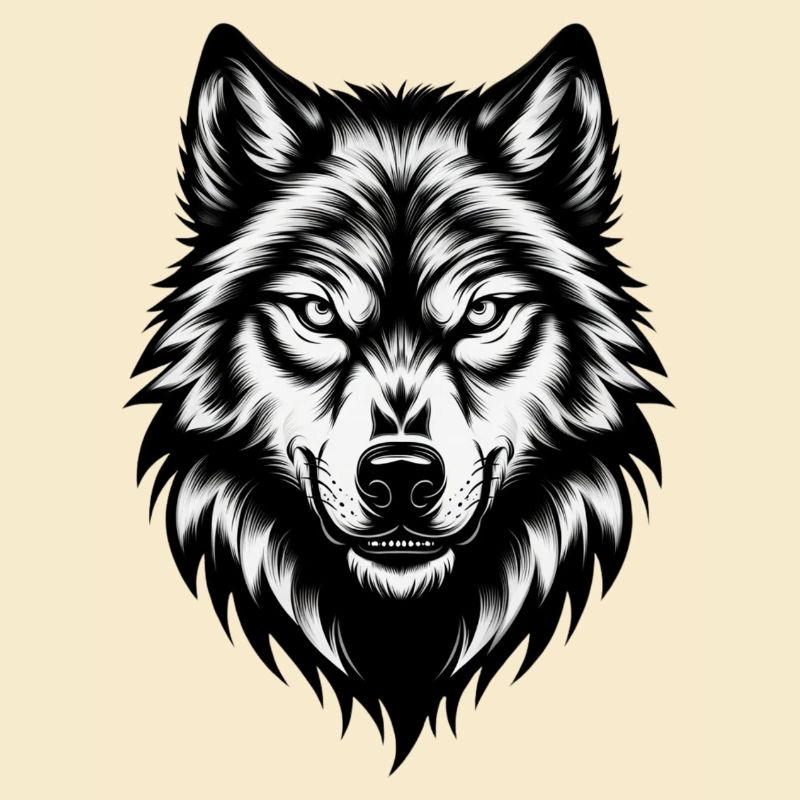 Wilder Wolfskopf – Black & White