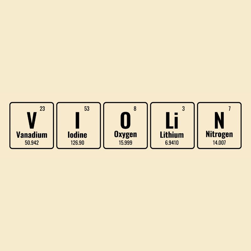 Tableau périodique des éléments Violon Violoniste Violon