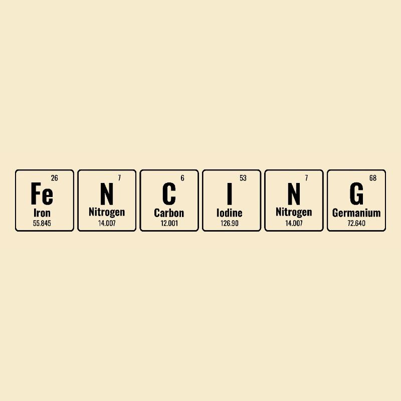Fencing Periodic Table Of Elements Sword Epee