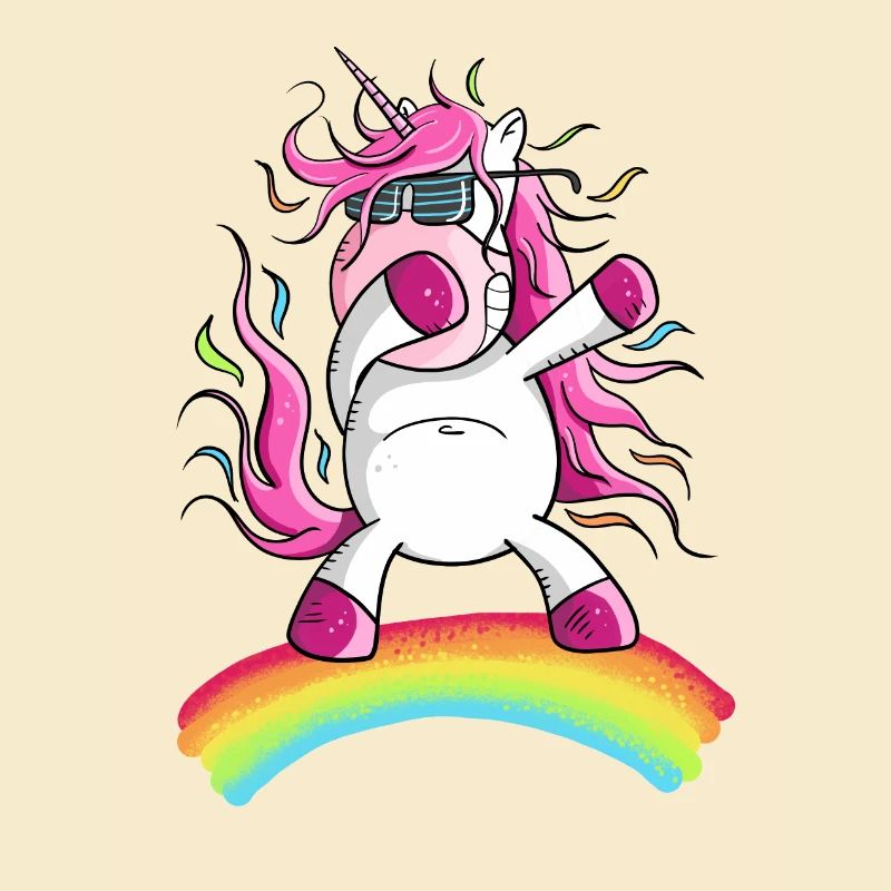 Dabbendes Einhorn Auf Regenbogen I Dab Dance