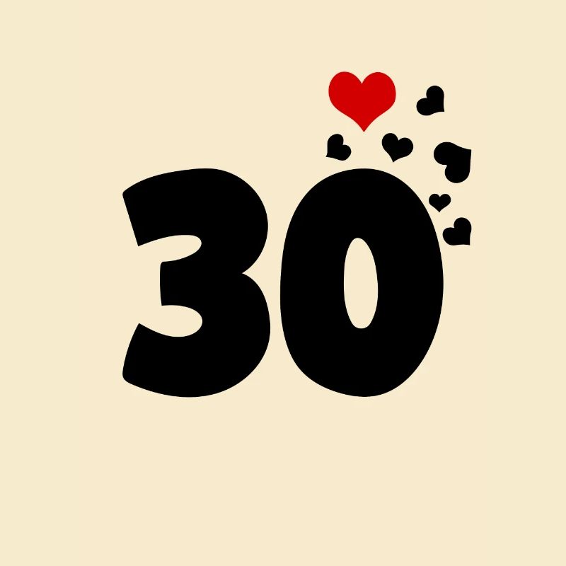 30 Herzen 30. Geburtstag