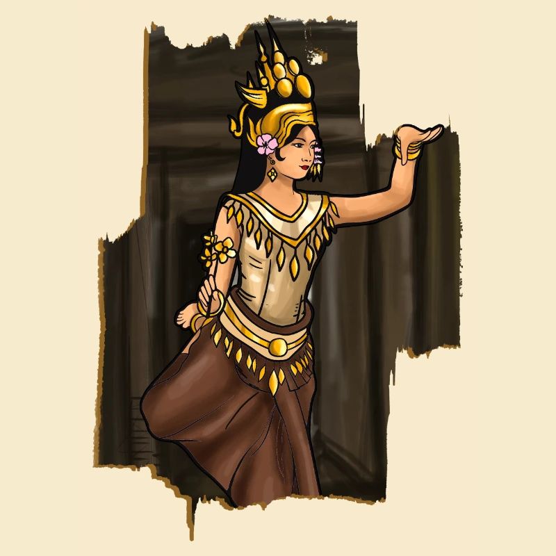 Cambodia Tradition Dance Khmer Apsara I Gift