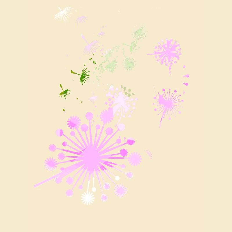 Pusteblume,Blume,bunt, Sterne