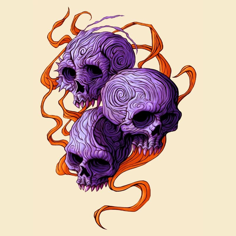 Indigo-Schädel