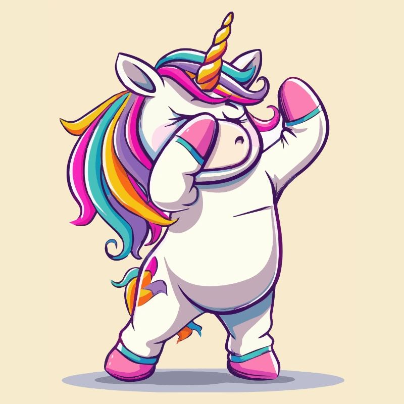 Regenbogen Dab Einhorn