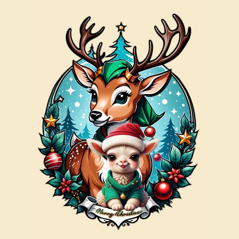 Illustration de Noël joyeuse et confortable