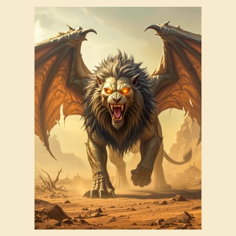 Sphinx égyptien, corps de lion