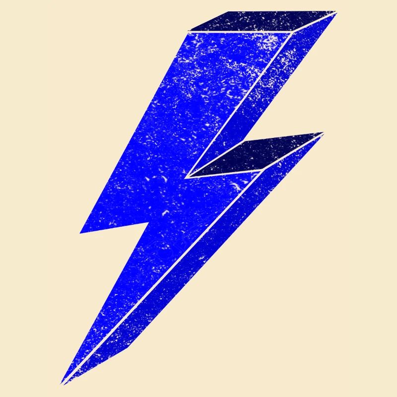 Blue lightning design for dynamism 3D