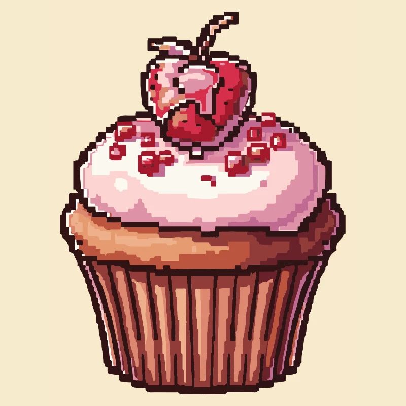 Cupcake Pixel Rétro