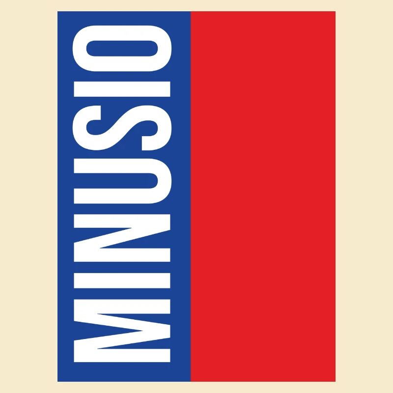 Minusio Vertical Typography Blue Red