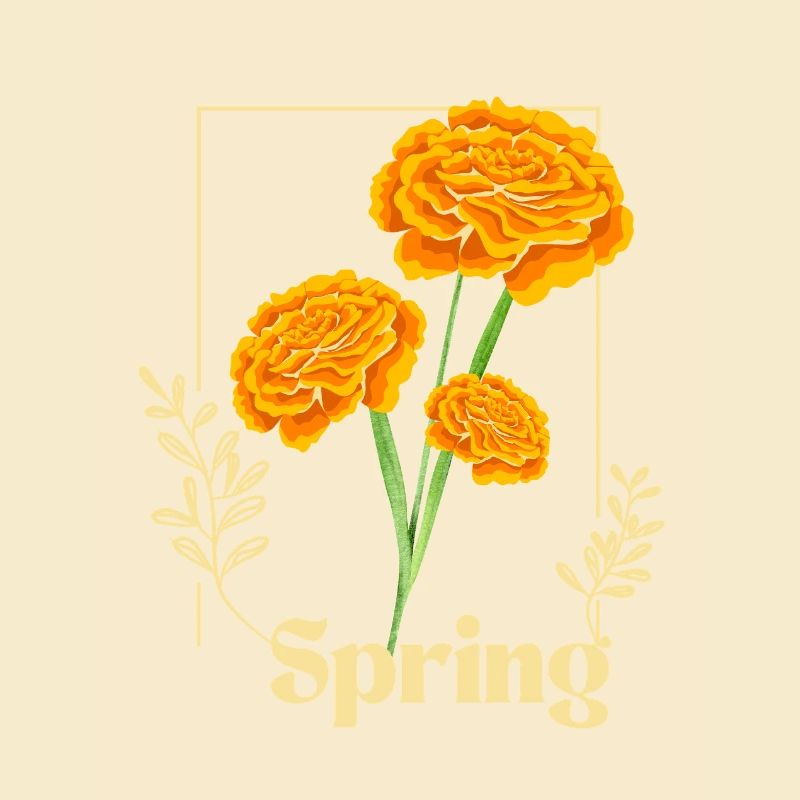 Spring Blumen Orange