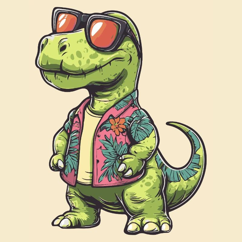 Dinosaur Brontosaurus Comic Vacation