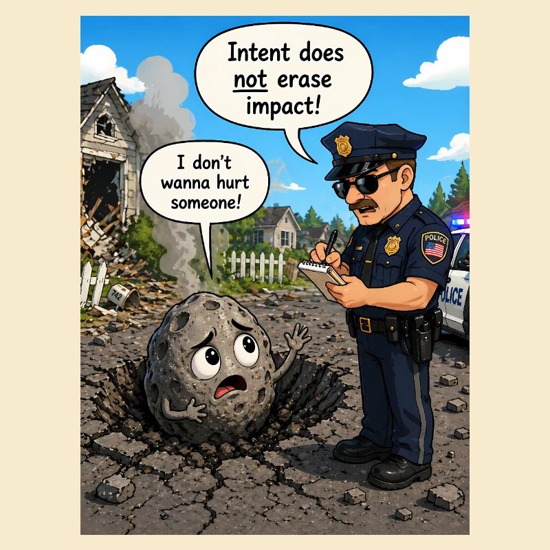Intention does not cancel out the effect