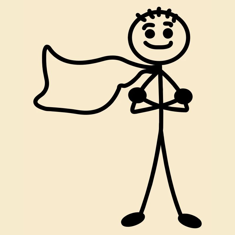 Super jung oder Mann und Umhang mit verschränkten Armen